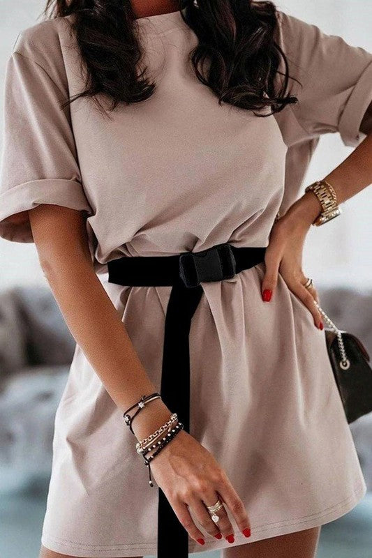 Belted T-Shirt Dress – Callie & Allie