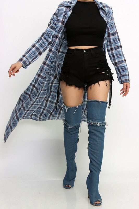 chinese dress ladies Mid Town Dress in Flannel – Heart's Desire Clothing