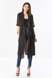 Double Layered Chiffon Coat Top - Callie & Allie