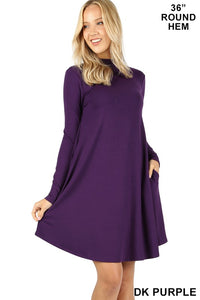 Mock Neck Long Sleeve Dress