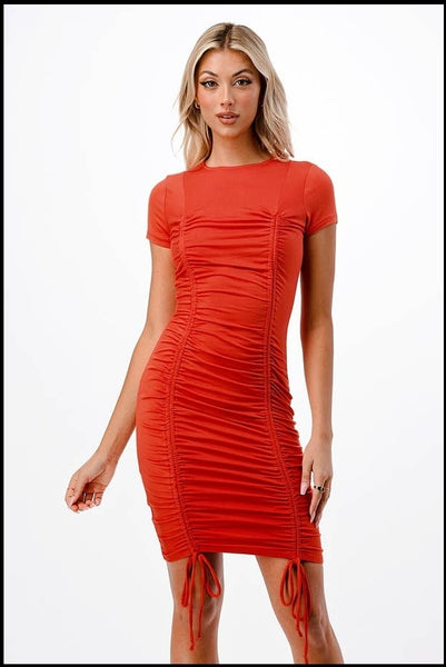 Cienna Ruched Mini Dress – Callie & Allie